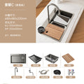 Purified Water Digital Display Rainfall Waterfall Sink Large Single Sink Nano 304 Stainless Steel Kitchen Handmade Basins For Washing Vegetables