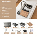 Purified Water Digital Display Rainfall Waterfall Sink Large Single Sink Nano 304 Stainless Steel Kitchen Handmade Basins For Washing Vegetables