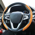 Peach Wood Grain Steering Wheel Sleeve