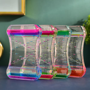 Creative Douyin Same Slide Oil Drop Decompression Toy Plastic Oil Drop Ornaments Liquid Hourglass Dynamic Oil Leak Gift