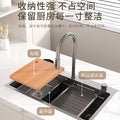 Purified Water Digital Display Rainfall Waterfall Sink Large Single Sink Nano 304 Stainless Steel Kitchen Handmade Basins For Washing Vegetables