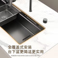 Purified Water Digital Display Rainfall Waterfall Sink Large Single Sink Nano 304 Stainless Steel Kitchen Handmade Basins For Washing Vegetables