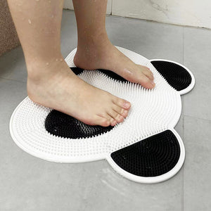 Panda Silicone Massage Mat Bathroom Anti-Slip Mat Bathing Back Rubbing Bath Artifact Foot Washing And Dead Skin Cleaning Shower Room Floor Mat